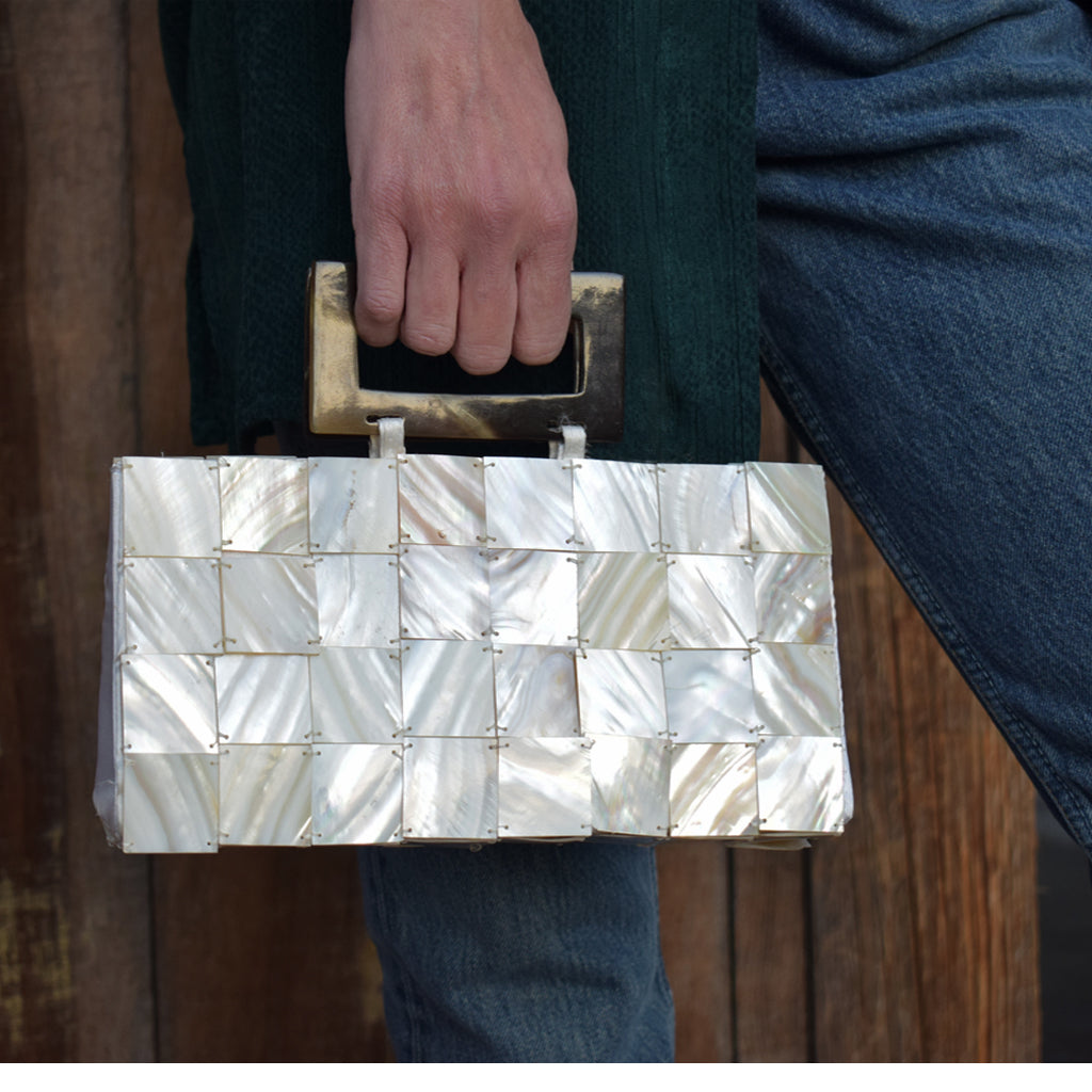 abalone tile purse