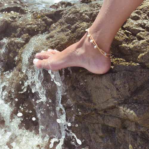 just peachy anklet