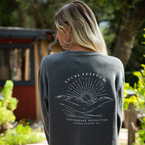 sundown sweatshirt - local freedom - back