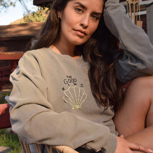 seashell sweatshirt